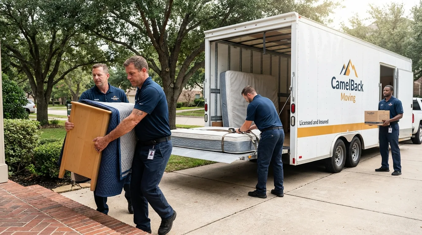 Crew loading residential truck for cross-state move from Nazareth, PA